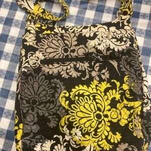 Vera Bradley Yellow and Gray Shoulder Bag